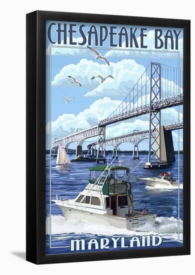 Chesapeake Bay Bridge - Maryland-null-Framed Poster