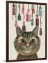 Cheshire Cat and Bottles-Fab Funky-Framed Art Print