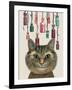 Cheshire Cat and Bottles-Fab Funky-Framed Art Print