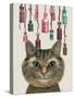 Cheshire Cat and Bottles-Fab Funky-Stretched Canvas