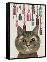 Cheshire Cat and Bottles-Fab Funky-Framed Stretched Canvas