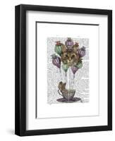 Cheshire Cat Hot Air Balloon-Fab Funky-Framed Art Print