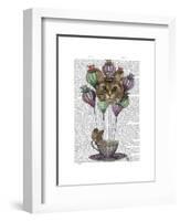 Cheshire Cat Hot Air Balloon-Fab Funky-Framed Art Print