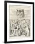 Cheshire Cat the King Queen and Executioner Argue About the Chishire Cat's Head-John Tenniel-Framed Photographic Print