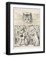 Cheshire Cat the King Queen and Executioner Argue About the Chishire Cat's Head-John Tenniel-Framed Photographic Print