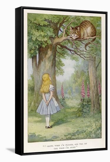 Cheshire Cat-John Tenniel-Framed Stretched Canvas