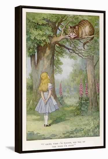 Cheshire Cat-John Tenniel-Framed Stretched Canvas