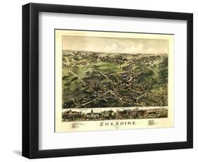 Cheshire, Connecticut - Panoramic Map-Lantern Press-Framed Art Print