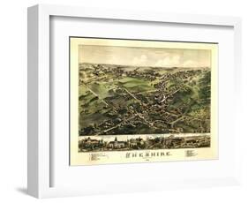 Cheshire, Connecticut - Panoramic Map-Lantern Press-Framed Art Print