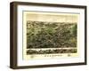 Cheshire, Connecticut - Panoramic Map-Lantern Press-Framed Art Print