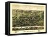 Cheshire, Connecticut - Panoramic Map-Lantern Press-Framed Stretched Canvas