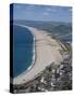 Chesil Beach and the Fleet Lagoon from Portland, Jurassic Coast, UNESCO World Heritage Site-Roy Rainford-Stretched Canvas