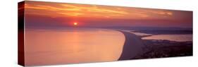 Chesil Beach at Sunset, Portland, Dorset, England-null-Stretched Canvas