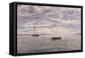 Chesil Beach, Rain Clearing Off, 1883-Henry Moore (II)-Framed Stretched Canvas