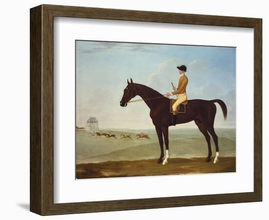 Chesnut Racehorse with Jockey Up on Newmarket Heath, 18th Century-John Byam Shaw-Framed Giclee Print