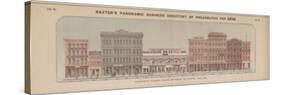 Chesnut Street from Seventh to Sixth (North Side) from 'Baxter's Panoramic Business Directory of Ph-null-Stretched Canvas