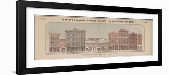 Chesnut Street from Seventh to Sixth (North Side) from 'Baxter's Panoramic Business Directory of Ph-null-Framed Giclee Print