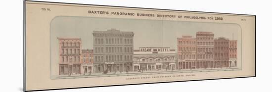 Chesnut Street from Seventh to Sixth (North Side) from 'Baxter's Panoramic Business Directory of Ph-null-Mounted Giclee Print