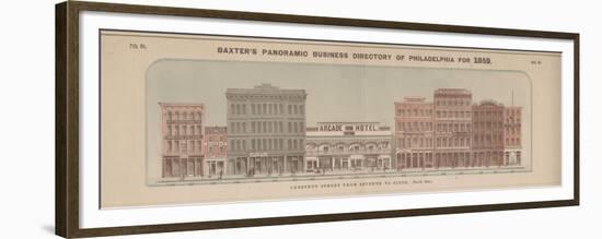 Chesnut Street from Seventh to Sixth (North Side) from 'Baxter's Panoramic Business Directory of Ph-null-Framed Premium Giclee Print