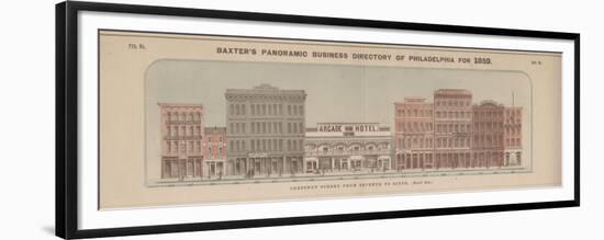 Chesnut Street from Seventh to Sixth (North Side) from 'Baxter's Panoramic Business Directory of Ph-null-Framed Premium Giclee Print