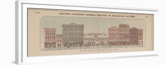 Chesnut Street from Seventh to Sixth (North Side) from 'Baxter's Panoramic Business Directory of Ph-null-Framed Premium Giclee Print