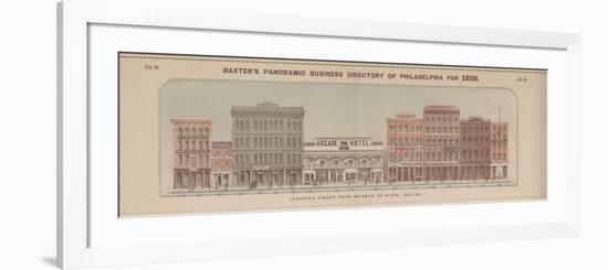 Chesnut Street from Seventh to Sixth (North Side) from 'Baxter's Panoramic Business Directory of Ph-null-Framed Giclee Print