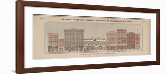 Chesnut Street from Seventh to Sixth (North Side) from 'Baxter's Panoramic Business Directory of Ph-null-Framed Giclee Print