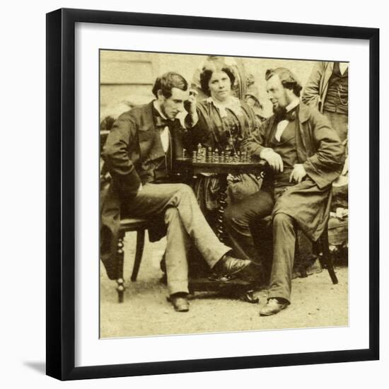 Chess and Cards, C1850s-null-Framed Giclee Print