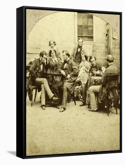 Chess and Cards, C1850s-null-Framed Stretched Canvas