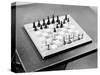 Chess Board with Moved Pieces-Philip Gendreau-Stretched Canvas