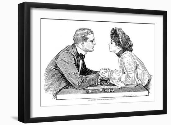 Chess Game, 1903-Charles Dana Gibson-Framed Giclee Print