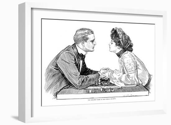 Chess Game, 1903-Charles Dana Gibson-Framed Giclee Print