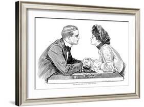 Chess Game, 1903-Charles Dana Gibson-Framed Giclee Print