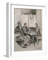 Chess Game in Bar in Vienna-null-Framed Giclee Print