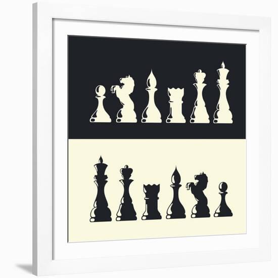 Chess Pieces Collection-pashabo-Framed Art Print