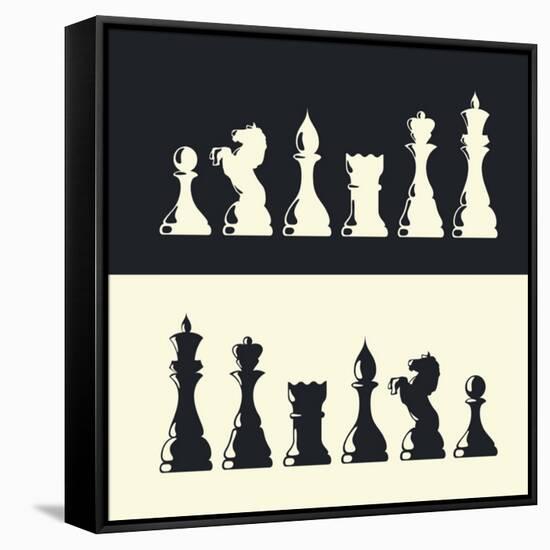 Chess Pieces Collection-pashabo-Framed Stretched Canvas