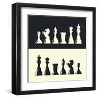 Chess Pieces Collection-pashabo-Framed Art Print