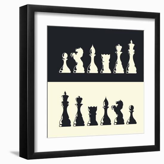 Chess Pieces Collection-pashabo-Framed Art Print