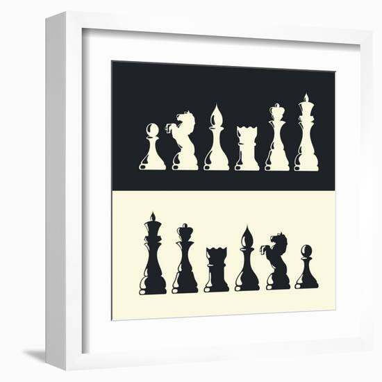 Chess Pieces Collection-pashabo-Framed Art Print