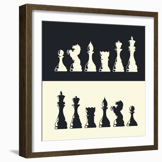 Chess Pieces Collection-pashabo-Framed Art Print