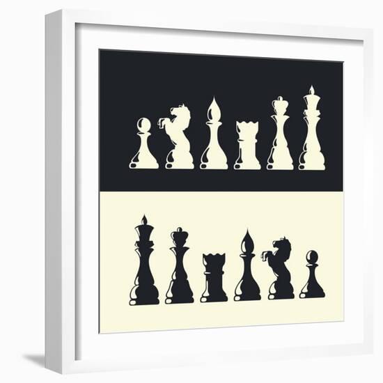 Chess Pieces Collection-pashabo-Framed Art Print