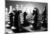 Chess Pieces on A Chess Board-Sergei Gnatuk-Mounted Art Print