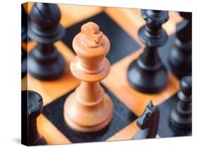 Chess pieces on chessboard-null-Stretched Canvas