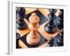 Chess pieces on chessboard-null-Framed Photographic Print