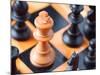 Chess pieces on chessboard-null-Mounted Photographic Print