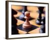 Chess pieces on chessboard-null-Framed Photographic Print