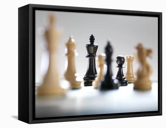 Chess Pieces-Tek Image-Framed Stretched Canvas