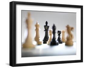 Chess Pieces-Tek Image-Framed Photographic Print