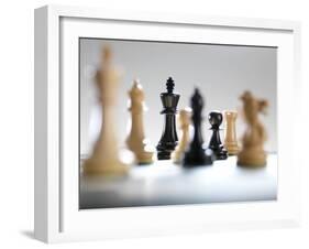 Chess Pieces-Tek Image-Framed Photographic Print