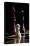 Chess Pieces-Charles Bowman-Stretched Canvas